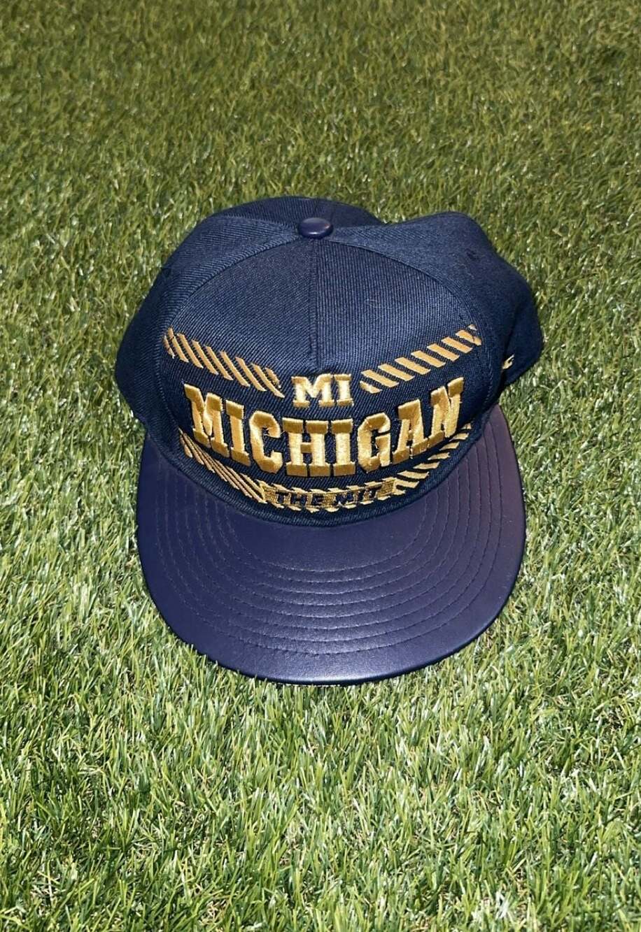 Malake University of Michigan Wolverines Snapback Hat with Graphic Brim